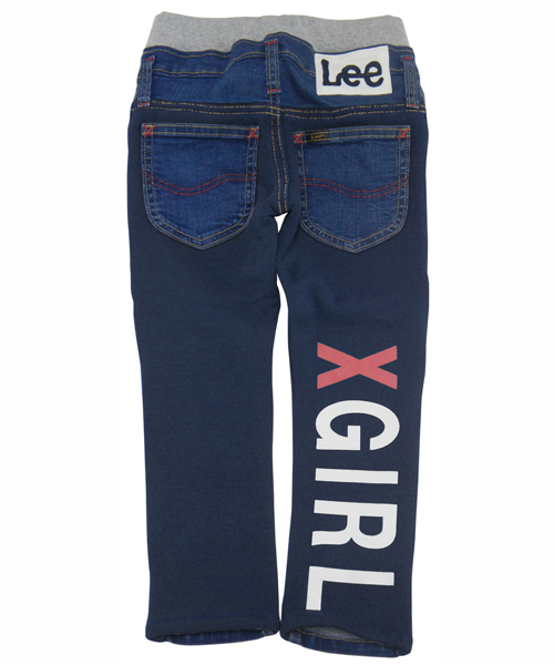 X-girl Stages（エックスガールステージス）の「XGS★× Lee RIB STRETCH TAPERED(2T・3T)（その他パンツ・キッズ・ライトインディゴブルー・2T/3T）」の2枚目の写真