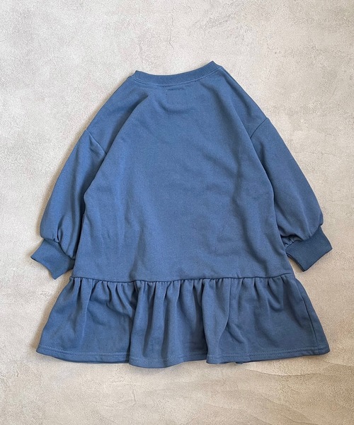 Life Support Products（ライフサポートプロダクツ）の「裏毛裾ティアードワンピ（80～130cm）（ワンピース・キッズ・ピンク/チャコール/ブルー・80/90/95/100/110/120/130）」の5枚目の写真