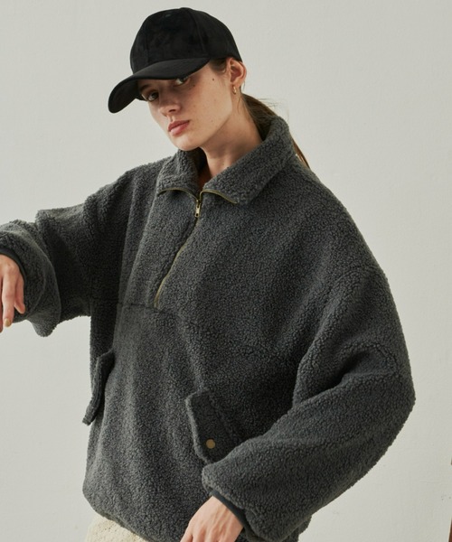 Unitage（ユニテージ）の「ハーフZIPボアパーカー（パーカー）」 - WEAR