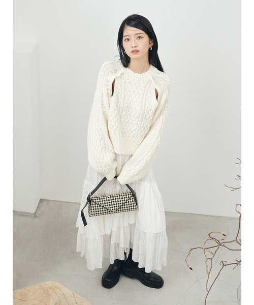 LILY BROWN（リリーブラウン）の「パイピングフラップショルダー（ショルダーバッグ・レディース・ブラック/シルバー/その他・FREE）」の14枚目の写真