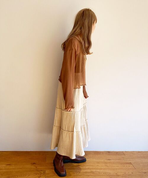 ur,Melty（ユアメルティー）の「プリーツティアードスカート（スカート・レディース・ブラック・FREE）」の18枚目の写真