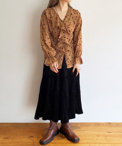 ur,Melty（ユアメルティー）の「プリーツティアードスカート（スカート・レディース・ブラック・FREE）」の11枚目の写真