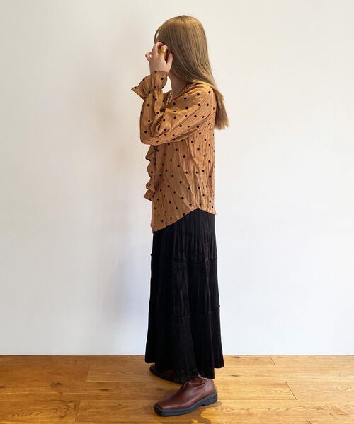 ur,Melty（ユアメルティー）の「プリーツティアードスカート（スカート・レディース・ブラック・FREE）」の10枚目の写真