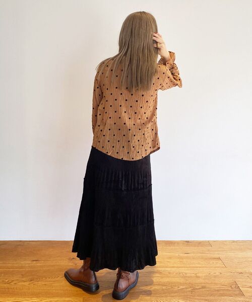 ur,Melty（ユアメルティー）の「プリーツティアードスカート（スカート・レディース・ブラック・FREE）」の8枚目の写真