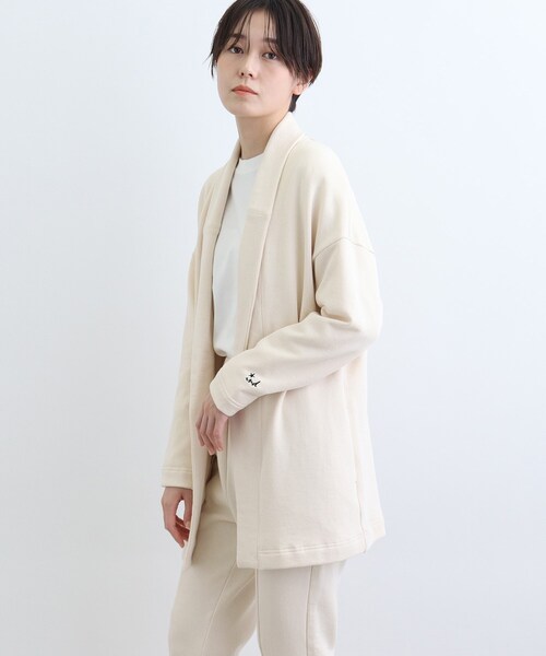 INDIVI（インディヴィ）の「【LIFE/オーガニックコットン】スウェットカーディガン（カーディガン/ボレロ・レディース・ナチュラル・38）」の4枚目の写真