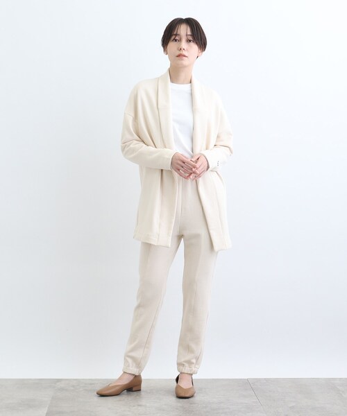 INDIVI（インディヴィ）の「【LIFE/オーガニックコットン】スウェットカーディガン（カーディガン/ボレロ・レディース・ナチュラル・38）」の13枚目の写真