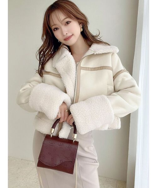 RESEXXY（リゼクシー）の「モノグラムエンボスバッグ（ハンドバッグ・レディース・ブラック/ブラウン・FREE）」の6枚目の写真