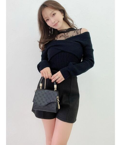 RESEXXY（リゼクシー）の「モノグラムエンボスバッグ（ハンドバッグ・レディース・ブラック/ブラウン・FREE）」の12枚目の写真