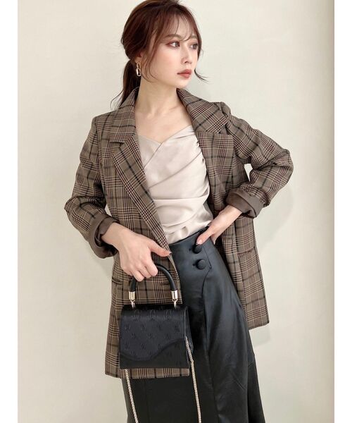 RESEXXY（リゼクシー）の「モノグラムエンボスバッグ（ハンドバッグ・レディース・ブラック/ブラウン・FREE）」の3枚目の写真