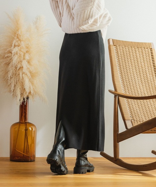 BAYFLOW（ベイフロー）の「タイトニットスカート（スカート・レディース・ベージュ/ブラウン/ブラック・SMALL/MEDIUM）」の7枚目の写真