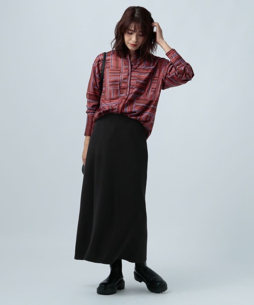 BAYFLOW（ベイフロー）の「タイトニットスカート（スカート・レディース・ベージュ/ブラウン/ブラック・SMALL/MEDIUM）」の8枚目の写真