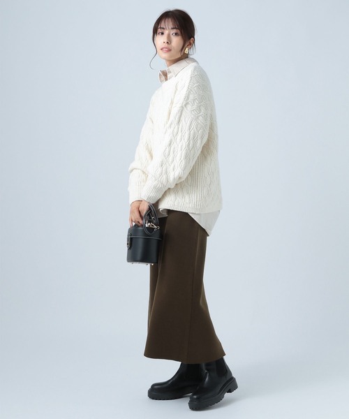 BAYFLOW（ベイフロー）の「タイトニットスカート（スカート・レディース・ベージュ/ブラウン/ブラック・SMALL/MEDIUM）」の12枚目の写真