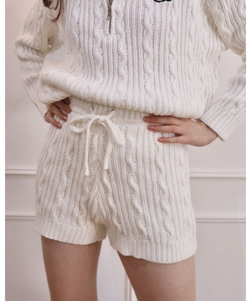 epine（エピヌ）の「cable knit bloomers（その他パンツ・レディース・ブラック/ホワイト・FREE）」の6枚目の写真