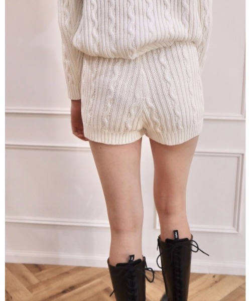 epine（エピヌ）の「cable knit bloomers（その他パンツ・レディース・ブラック/ホワイト・FREE）」の3枚目の写真