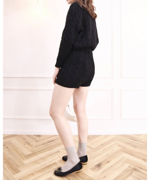 epine（エピヌ）の「cable knit bloomers（その他パンツ・レディース・ブラック/ホワイト・FREE）」の5枚目の写真
