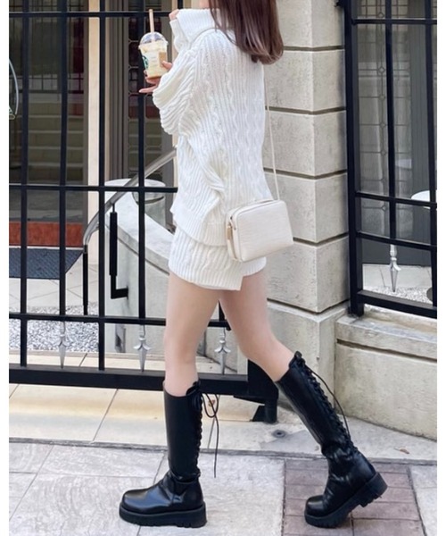 epine（エピヌ）の「cable knit bloomers（その他パンツ・レディース・ブラック/ホワイト・FREE）」の4枚目の写真