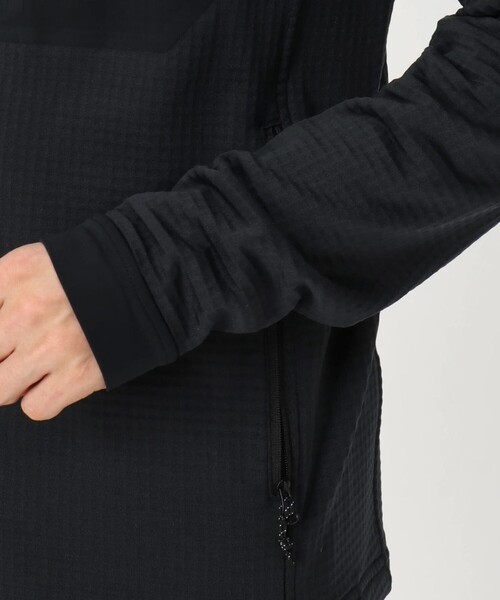 MOUNTAIN HARDWEAR（マウンテンハードウェアー）の「【Mountain Hardwear】ポーラテックパワーグリッド FZ フーディ（パーカー・メンズ・オレンジ/グリーン/ブラック・S/L/M）」の5枚目の写真