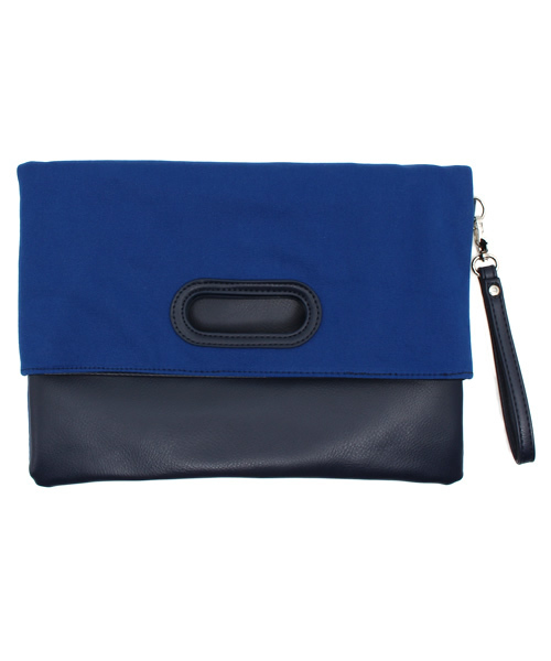 MK MICHEL KLEIN HOMME (エムケーミッシェルクランオム)の「バイカラークラッチバック(クラッチバッグ・メンズ・ブラック/ネイビー/キャメル・FREE)」の5枚目の写真