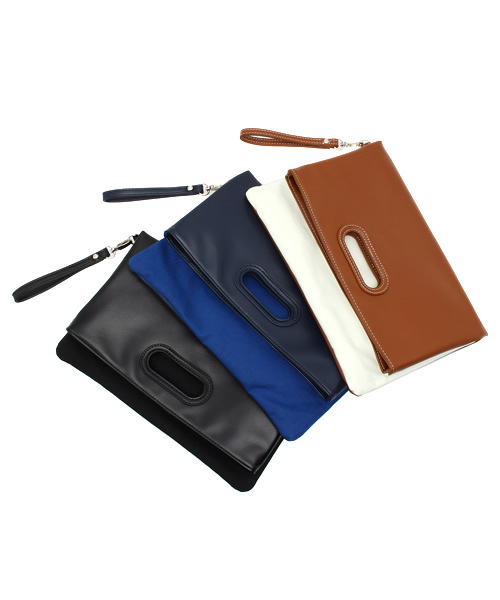 MK MICHEL KLEIN HOMME (エムケーミッシェルクランオム)の「バイカラークラッチバック(クラッチバッグ・メンズ・ブラック/ネイビー/キャメル・FREE)」の15枚目の写真