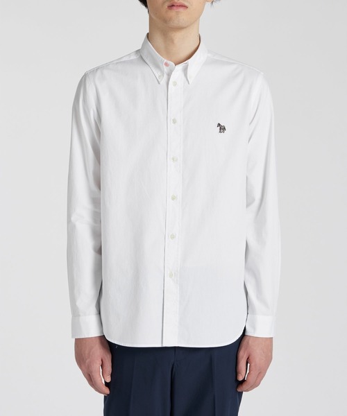 PS Paul Smith(ピーエスポールスミス)の「"Sports Stripe Zebra" ワンポイントシャツ / 553113 599RN R(シャツ/ブラウス・メンズ・ホワイト/ネイビー・SMALL/MEDIUM/LARGE/X-LARGE/XX-LARGE)」の14枚目の写真