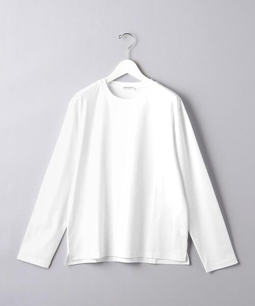 S／ベーシック ロングスリーブ カットソー　ホワイト SOVEREIGN（ソブリン）の「＜SOVEREIGN＞ コットン ベーシック