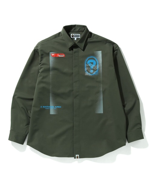 A BATHING APE（アベイシングエイプ）の「MULTI GRAPHIC LOOSE FIT SHIRT M（シャツ/ブラウス・メンズ・ブラック/オリーブ・XX-LARGE/MEDIUM/X-LARGE/SMALL/LARGE）」の2枚目の写真