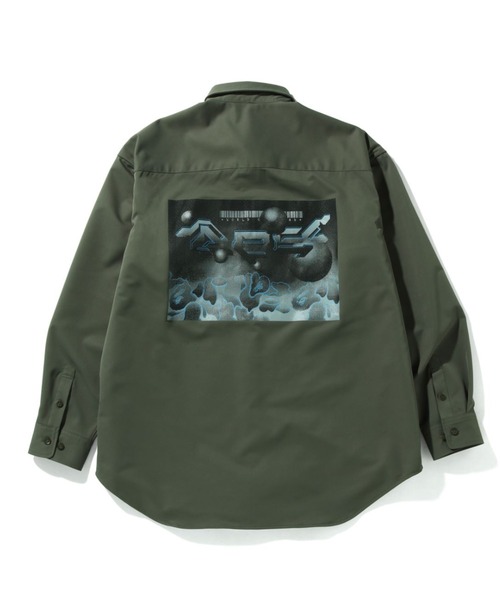 A BATHING APE（アベイシングエイプ）の「MULTI GRAPHIC LOOSE FIT SHIRT M（シャツ/ブラウス・メンズ・ブラック/オリーブ・XX-LARGE/MEDIUM/X-LARGE/SMALL/LARGE）」の4枚目の写真