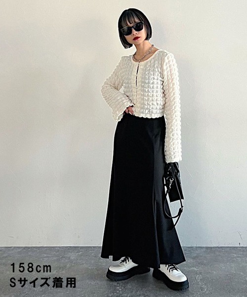 PAGEBOY（ページボーイ）の「WEB限定アイテム / ストレッチマーメイドスカート（スカート・レディース・ブルー/ブラック/カーキ/グレイッシュベージュ・FREE/S）」の7枚目の写真