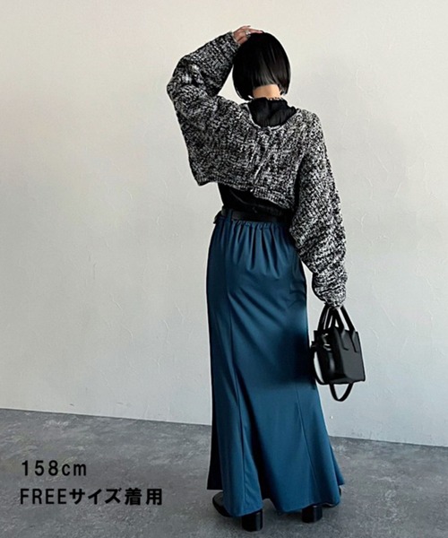 PAGEBOY（ページボーイ）の「WEB限定アイテム / ストレッチマーメイドスカート（スカート・レディース・ブルー/ブラック/カーキ/グレイッシュベージュ・FREE/S）」の16枚目の写真