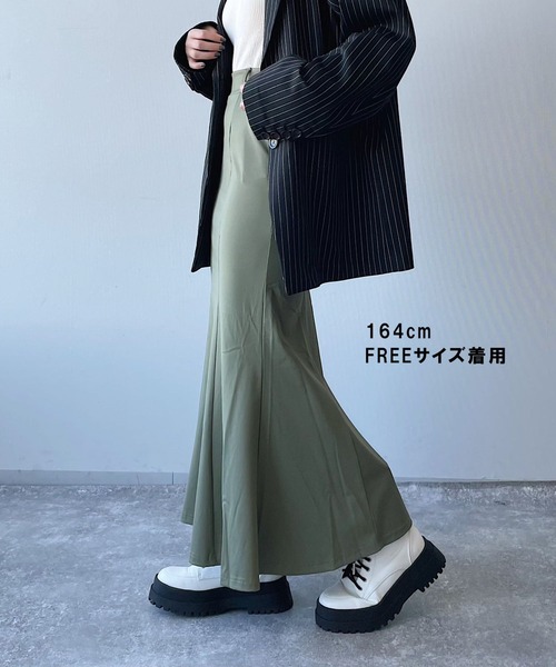 PAGEBOY（ページボーイ）の「WEB限定アイテム / ストレッチマーメイドスカート（スカート・レディース・ブルー/ブラック/カーキ/グレイッシュベージュ・FREE/S）」の18枚目の写真