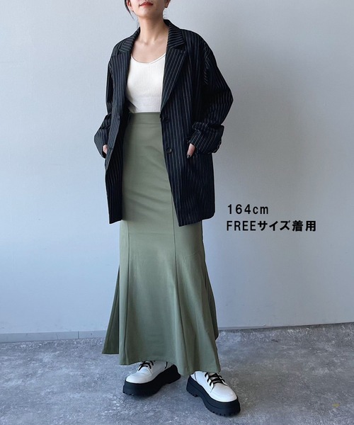 PAGEBOY（ページボーイ）の「WEB限定アイテム / ストレッチマーメイドスカート（スカート・レディース・ブルー/ブラック/カーキ/グレイッシュベージュ・FREE/S）」の19枚目の写真