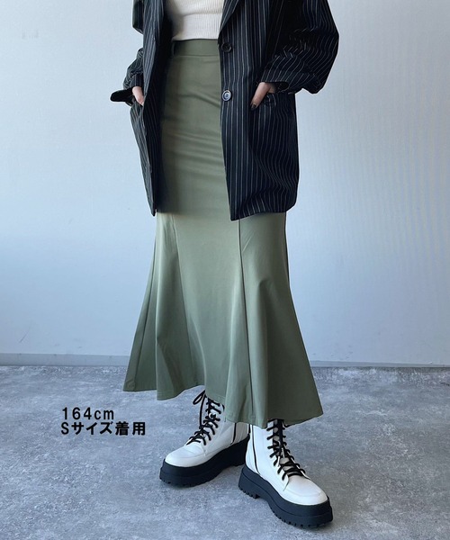 PAGEBOY（ページボーイ）の「WEB限定アイテム / ストレッチマーメイドスカート（スカート・レディース・ブルー/ブラック/カーキ/グレイッシュベージュ・FREE/S）」の20枚目の写真