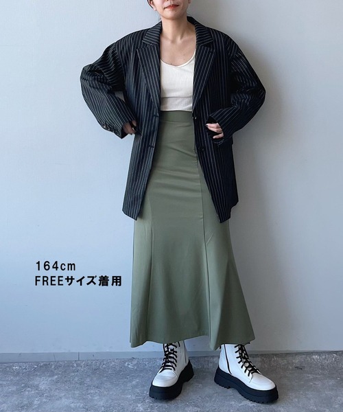 PAGEBOY（ページボーイ）の「WEB限定アイテム / ストレッチマーメイドスカート（スカート・レディース・ブルー/ブラック/カーキ/グレイッシュベージュ・FREE/S）」の22枚目の写真