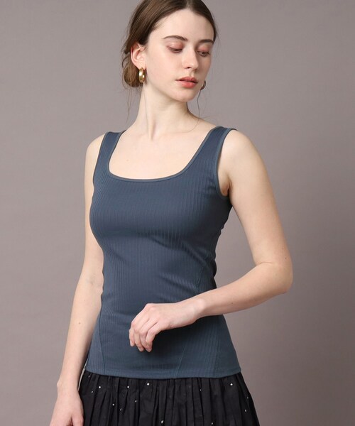 DRESSTERIOR（ドレステリア）の「◆【otonaMUSE5月号掲載】スクエアリブタンク（タンクトップ・レディース・ホワイト/ブラック/ブルー・34/36/38）」の14枚目の写真