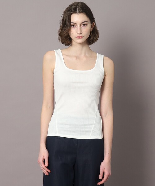 DRESSTERIOR（ドレステリア）の「◆【otonaMUSE5月号掲載】スクエアリブタンク（タンクトップ・レディース・ホワイト/ブラック/ブルー・34/36/38）」の18枚目の写真