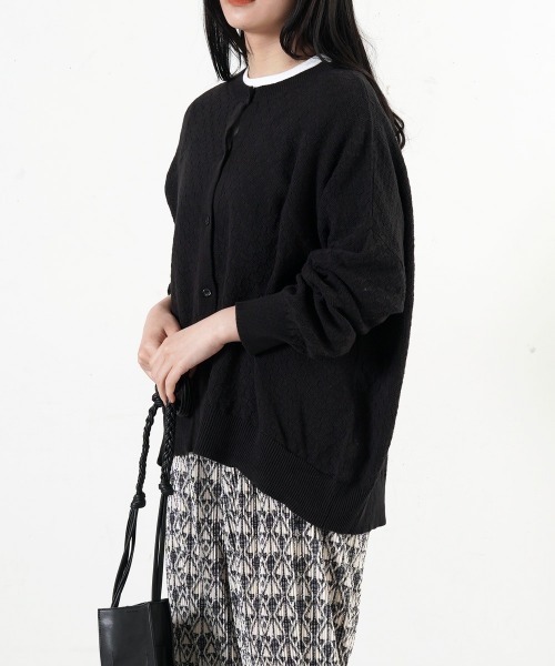 LUPILIEN(ルピリアン)の「綿12Gニット カーディガン(カーディガン/ボレロ・レディース・グリーン/ブラック/アイボリー/ブルー・FREE)」の11枚目の写真