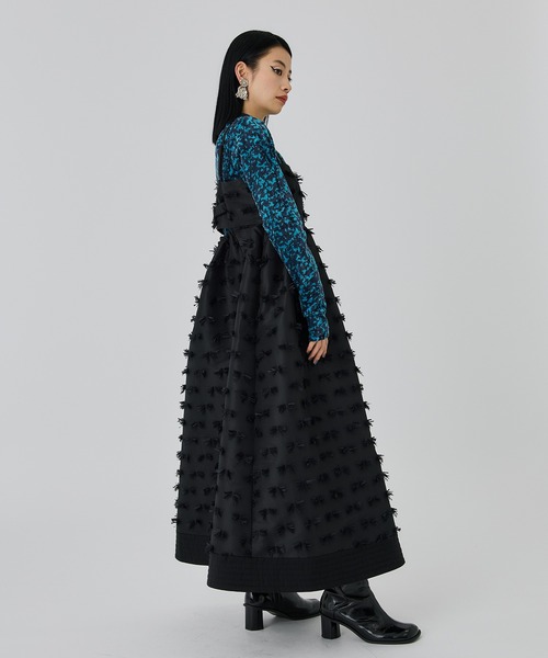 UNITED TOKYO(ユナイテッドトウキョウ)の「ポメラジャガードキャミドレス(ドレス・レディース・ブラック・FREE)」の2枚目の写真