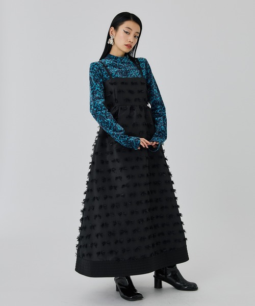 UNITED TOKYO(ユナイテッドトウキョウ)の「ポメラジャガードキャミドレス(ドレス・レディース・ブラック・FREE)」の9枚目の写真