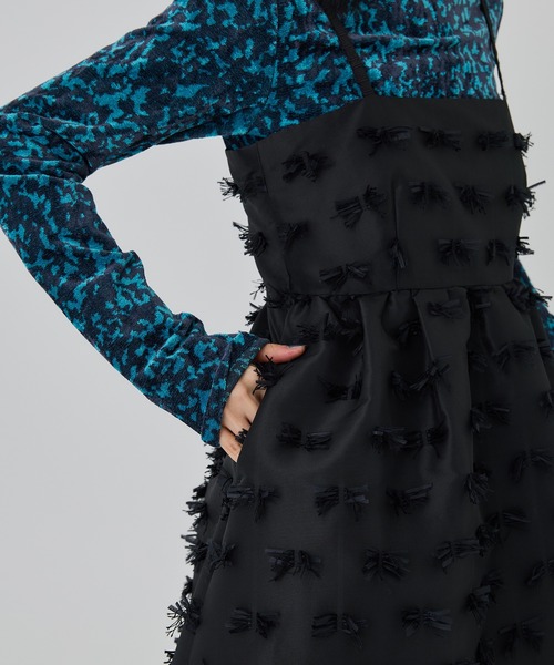 UNITED TOKYO(ユナイテッドトウキョウ)の「ポメラジャガードキャミドレス(ドレス・レディース・ブラック・FREE)」の4枚目の写真