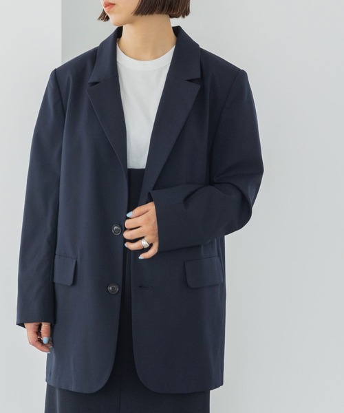 yuw（ユウ）の「テーラードジャケット　188867（テーラードジャケット・レディース・グレー/ネイビー・FREE）」の2枚目の写真