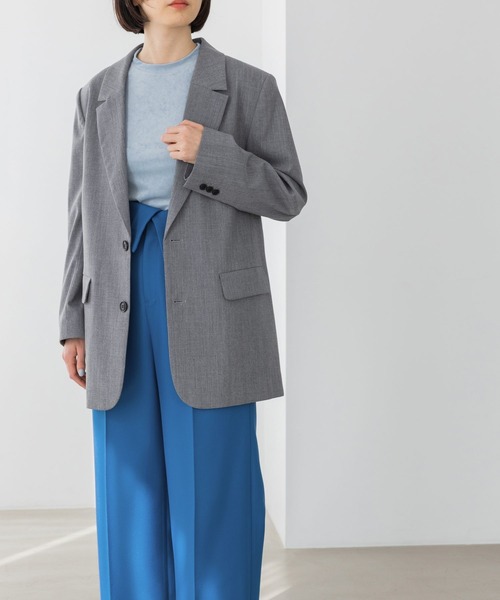 yuw（ユウ）の「テーラードジャケット　188867（テーラードジャケット・レディース・グレー/ネイビー・FREE）」の6枚目の写真