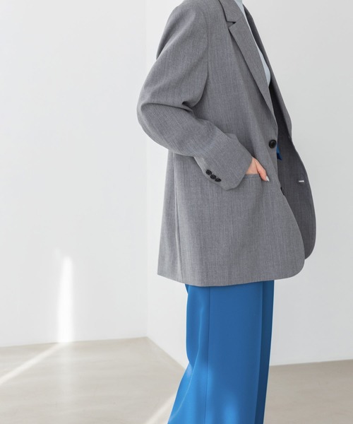 yuw（ユウ）の「テーラードジャケット　188867（テーラードジャケット・レディース・グレー/ネイビー・FREE）」の7枚目の写真