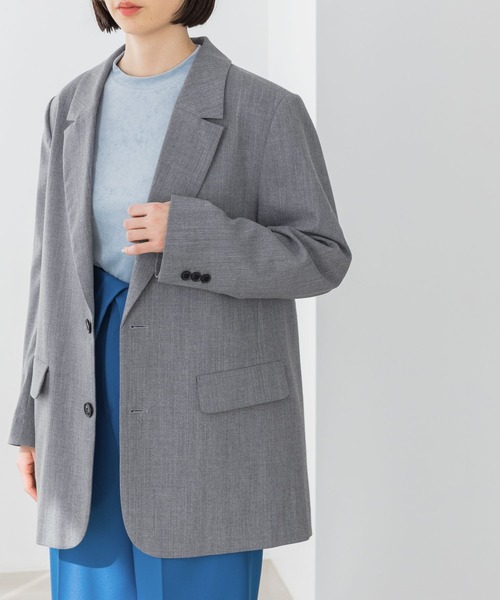 yuw（ユウ）の「テーラードジャケット　188867（テーラードジャケット・レディース・グレー/ネイビー・FREE）」の10枚目の写真