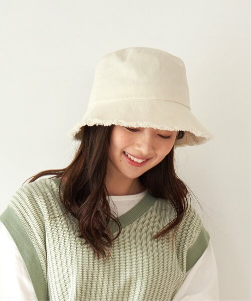 ikka（イッカ）の「UVフリンジバケットハット（ハット・レディース・グリーン/ブラック/オフホワイト・FREE）」の15枚目の写真