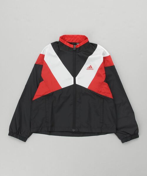 adidas（アディダス）の「アディダス adidas YB カラーブロック ウィンドジャケット（ナイロンジャケット・キッズ・ネイビー/ブラック・130cm/150cm/120cm/160cm/140cm）」の2枚目の写真