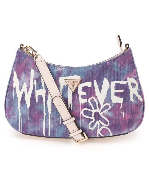 Guess(ゲス)の「GUESS X BRANDALISED(R) WITH GRAFFITI BY BANKSY Top Zip Shoulder Bag(ショルダーバッグ・レディース・パープル・ONE SIZE)」の4枚目の写真