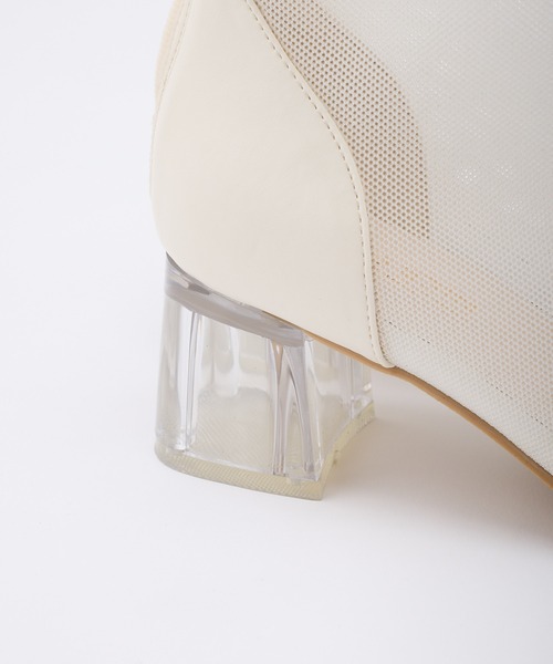 one after another NICE CLAUP（ワンアフターアナザーナイスクラップ）の「シアーショートブーツ（ブーツ・レディース・アイボリー/グレー/ホワイト・SMALL/MEDIUM/LARGE）」の10枚目の写真