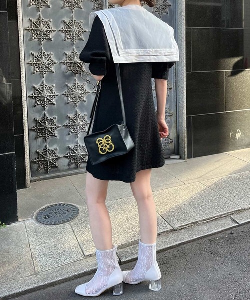 one after another NICE CLAUP（ワンアフターアナザーナイスクラップ）の「シアーショートブーツ（ブーツ・レディース・アイボリー/グレー/ホワイト・SMALL/MEDIUM/LARGE）」の20枚目の写真