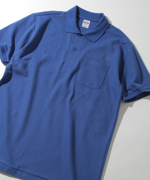 Printstar(プリントスター)の「【Printstar】 5.8オンス ポケット付き T/C 半袖ポロシャツ polo-shirts 鹿の子 UVカット 00100(ポロシャツ・レディース・ロイヤルブルー/ホワイト/ピンク/ネイビー/レッド/ブラック/ターコイズブルー/サックスブルー/オレンジ/イエロー/グレー・LL/M/S/L)」の7枚目の写真