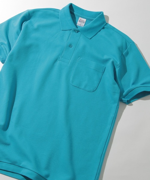 Printstar(プリントスター)の「【Printstar】 5.8オンス ポケット付き T/C 半袖ポロシャツ polo-shirts 鹿の子 UVカット 00100(ポロシャツ・レディース・ロイヤルブルー/ホワイト/ピンク/ネイビー/レッド/ブラック/ターコイズブルー/サックスブルー/オレンジ/イエロー/グレー・LL/M/S/L)」の6枚目の写真